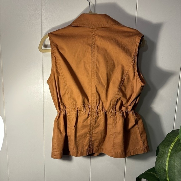 Christopher & Banks Stretch Burnt Orange Button Up Vest, Women’s Size Medium - Picture 5 of 13
